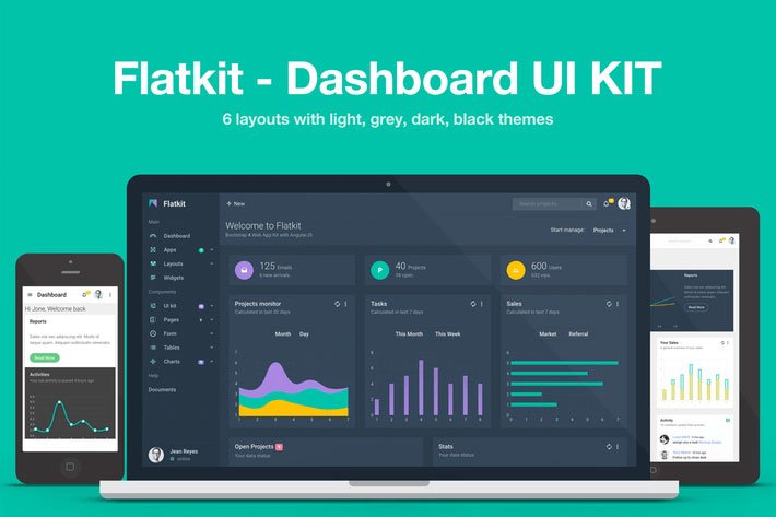 Responsive Admin Dashboard & UI Kit